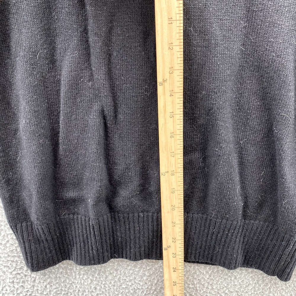 Banana Republic Sweater Adult Small Black Merino Wool 1/4 Button Up Knit Women's - Picture 9 of 10